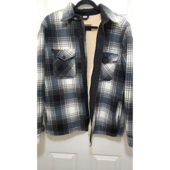 Oscar Sport Men's Flannel Sherpa-Lined Plaid Shirt Jacket Button Closure Size M - Picture 6 of 8